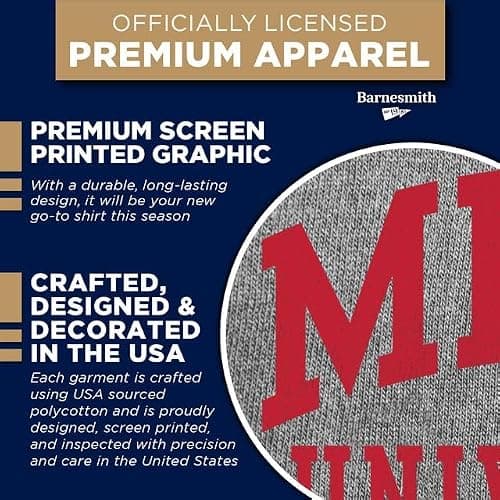 Barnesmith Miami University Redhawks Short Sleeve Adult Unisex T-Shirt, Classic, Charcoal Grey, Large — view 3