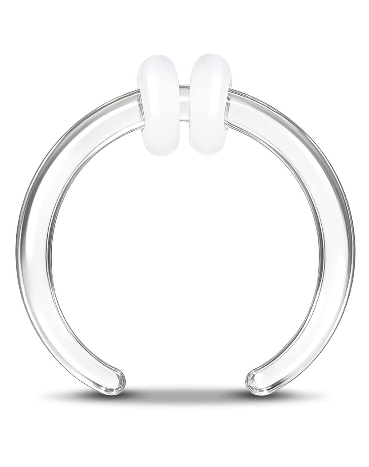 OUFER Body Piercing Septum Hoop: C Shape Glass Pincher Tapers Stretching Piercing Jewelry Nose Gauge Earring Nipple Rings 14G Women Men