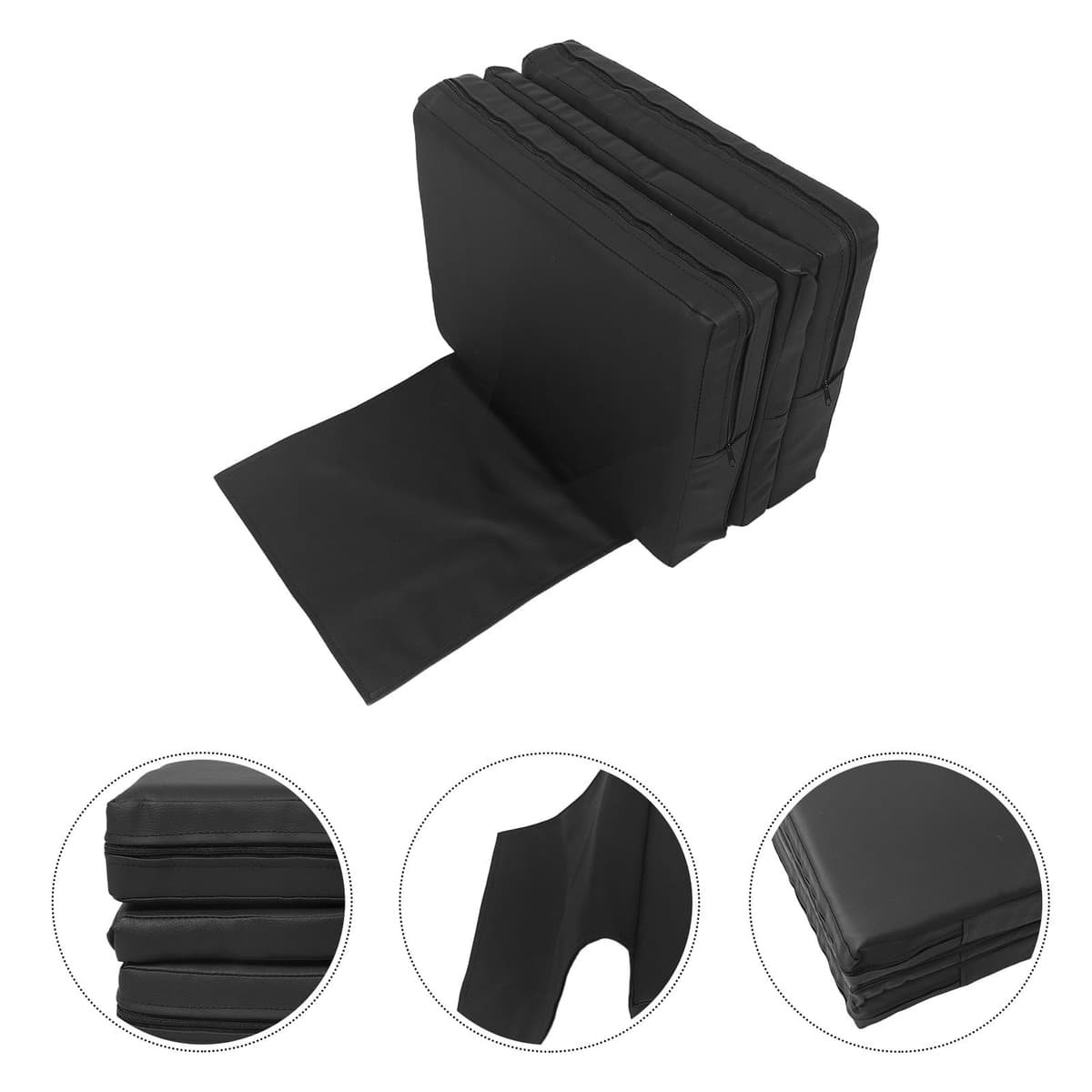 CALLARON Booster Cushion Boys and Barber Chair Increasing Cushion Three-Layer Thickened Design Soft PU Leather Sponge Pad Portable Seat for Haircuts and Nail Sessions — view 9