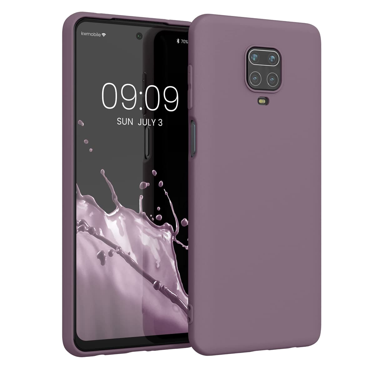 kwmobile Carcasa Compatible con Xiaomi Redmi Note 14 Pro 5G / Poco X7 Funda - Funda Ultrafina de TPU con Bordes elevados - Lavanda Metalizado — view 343