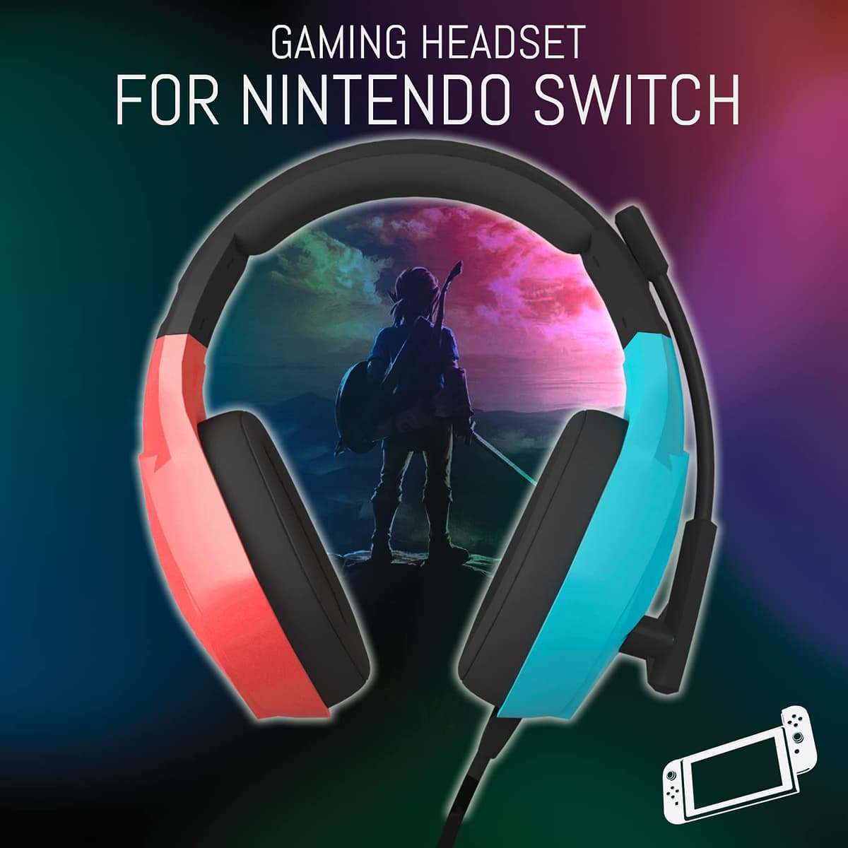Orzly Auriculares Gaming Compatible con PS5, PS4, PC, Xbox, Nintendo Switch, con microfono Sonido Premiun RGB Luz LED, cancelación de Ruido - Hornet RXH20 Tanami Edicion — view 3