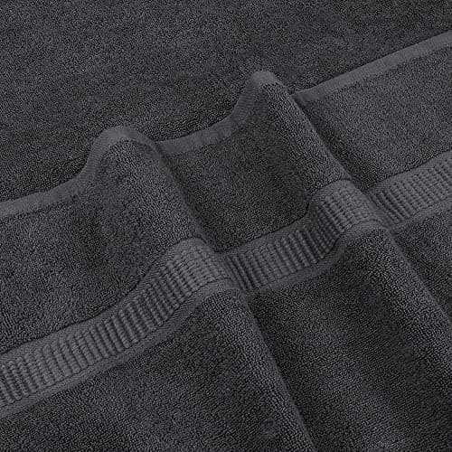 Utopia Towels Luxurious Jumbo Bath Sheet, 35 by 70 Inches, 600 GSM 100% Ring Spun Cotton, Highly Absorbent and Quick Dry Extra Large Bath Towel, Super Soft, Grey, 2 Pack — view 4