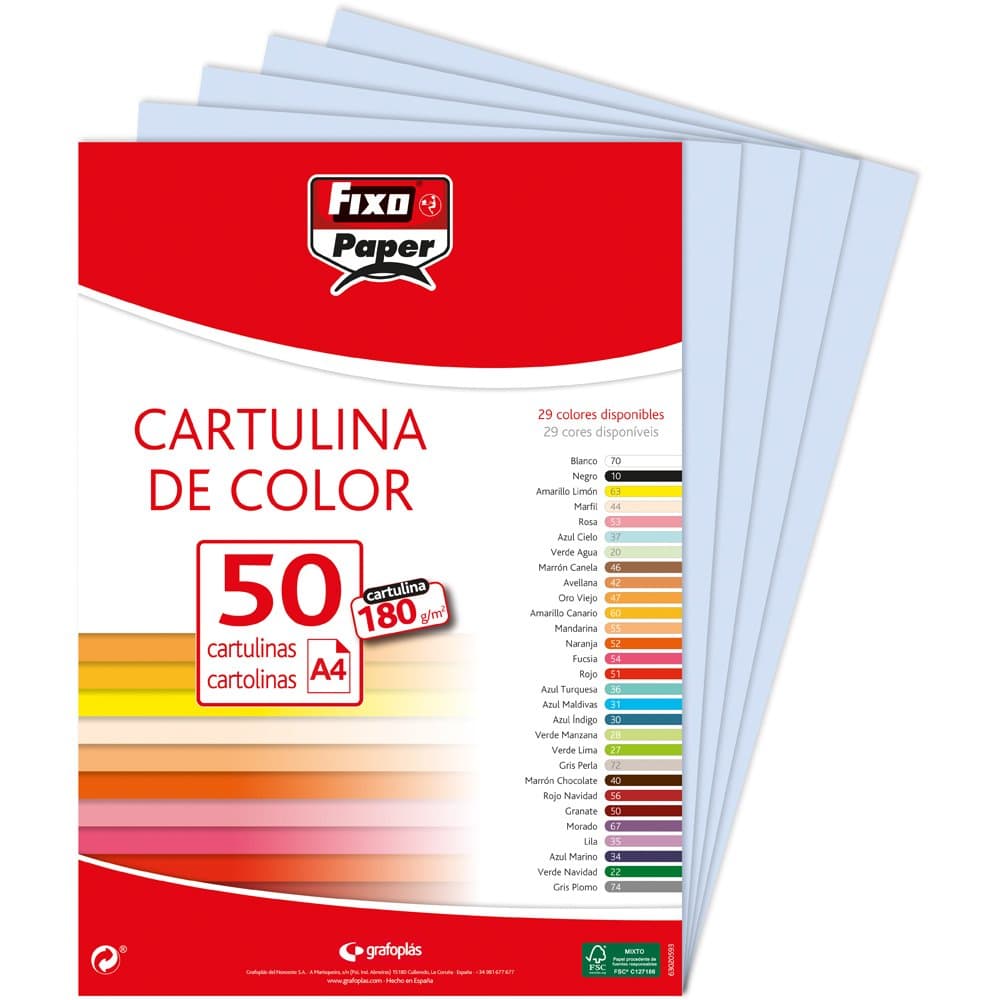 Fixo Paper 11110470 - Pack de 100 – Cartulina blanca A4, 180g — view 67