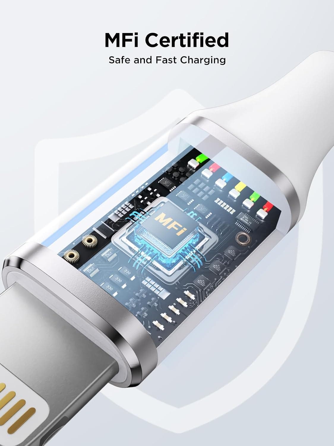 Aioneus iPhone Charger Cable 2M, MFi Certified Lightning Cable Fast Charging iPhone Charger Nylon USB iphone Charging Cable Lead for iPhone 14 13 12 11 Pro Max XS XR X 8 7 6 Plus 5 SE,iPad