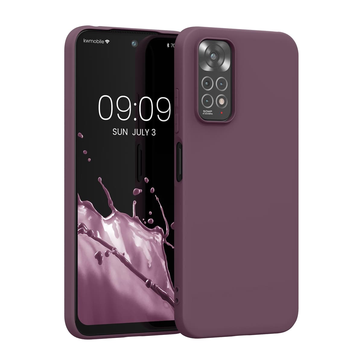 kwmobile Carcasa Compatible con Xiaomi Redmi Note 14 Pro 5G / Poco X7 Funda - Funda Ultrafina de TPU con Bordes elevados - Lavanda Metalizado — view 327