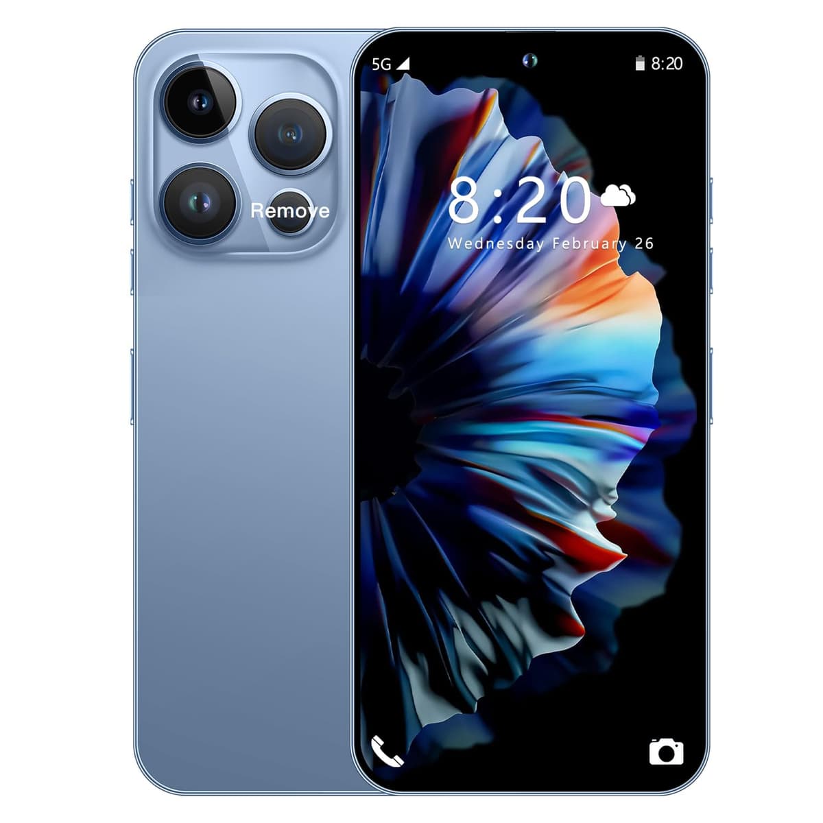 14 PM Unlocked Cell Phone,Smartphone Long Battery Life 6.82" HD Screen Unlocked Phones, 16+512GB Android 13.0 with 128G Memory Card, Dual SIM/Fingerprint Lock/Face ID/GPS (White) — view 7