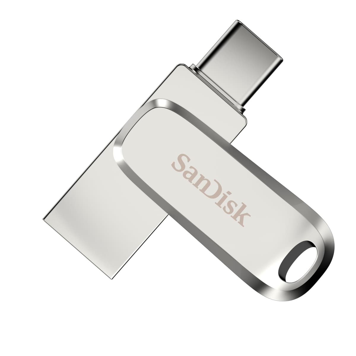 SanDisk Ultra Dual Drive Luxe USB Type-C Flash Drive 128GB (Memory stick up to 400 MB/s, Reversible Type-C & Type-A connectors for Smartphone, Tablets, Macs & computers, All Metal) Silver — view 12