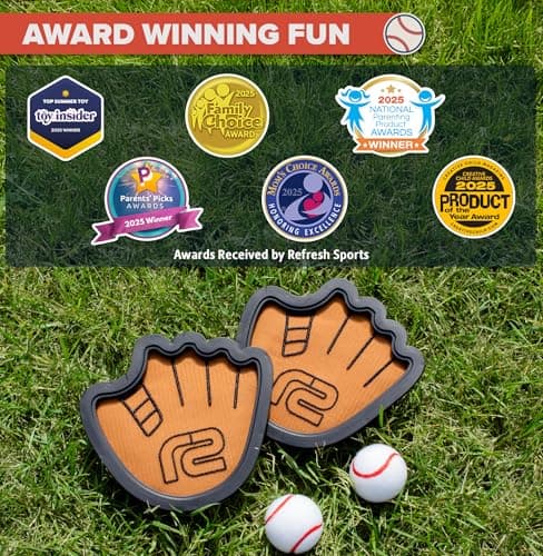 Baseball Toss and Catch Game - Outdoor Games & Yard Toys for Boys or Girls - 2 3 4 5 Year Old Boy Birthday Gifts - Toddler Boy Toys & Summer Outdoor Gift Ideas for 9 8 7 6 5 4 3 2 Year Old Kids Toys — view 7