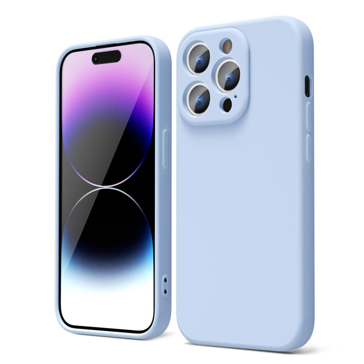 oakxco for iPhone 17 Pro Max Phone Case Liquid Silicone, Cute Thin Slim Grip Soft Rubber Gel for Women Men, Smooth Matte TPU Plain Solid Color Girly Simple Case with Camera Cover, Light Pink — view 1980