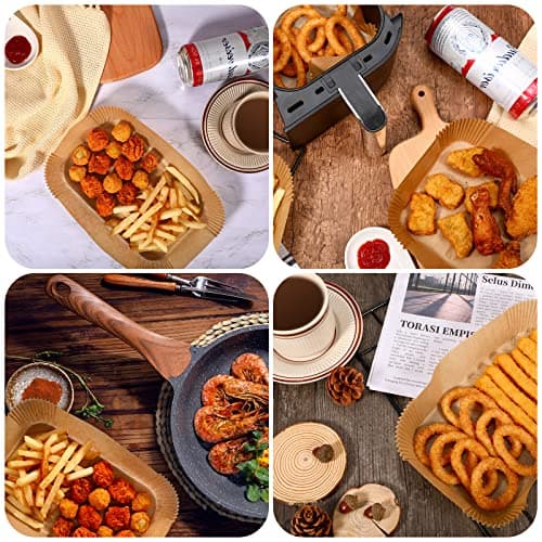 AYGXU Air Fryer Paper Liners, 260 Disposable Parchment Paper Liners, 8.6''*5.5'', Rectangle,Food Grade and Baking Waterproof Oil Proof, Roasting — view 5