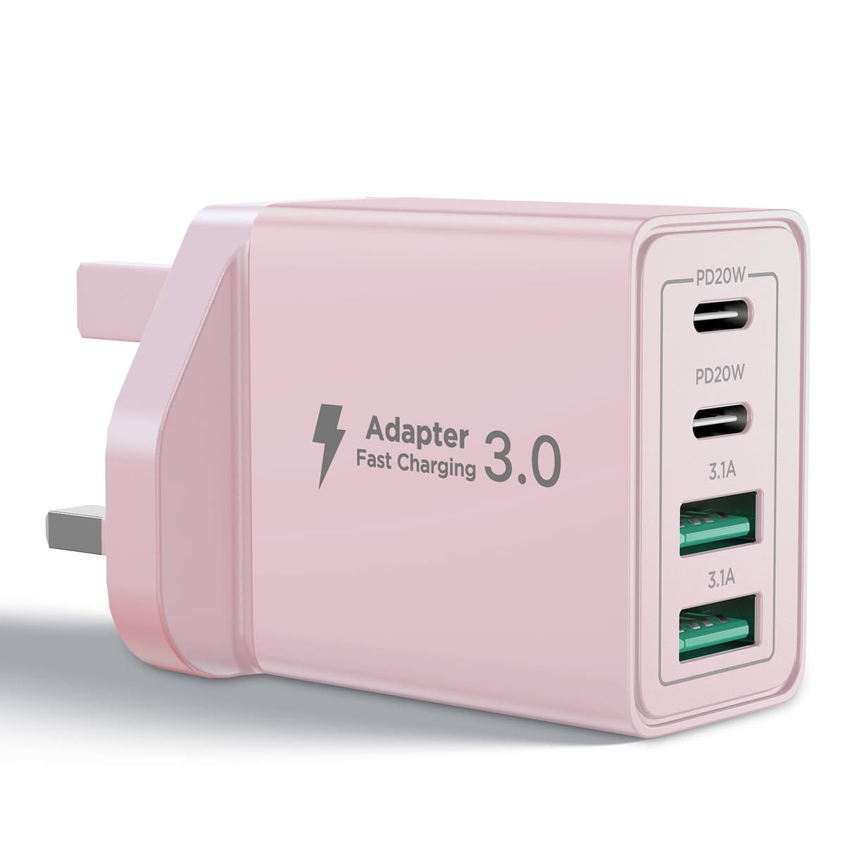 USB C Plug Fast Charge, 40W 4-Port Multi USB Charger Plug UK Dual Port PD Power Adapter +QC Wall plug Multiport Mains Type C Charging Plug for iPhone 17 16 15 14 13 12 11 Pro Max XS XR 8, Samsung, Pad — view 16
