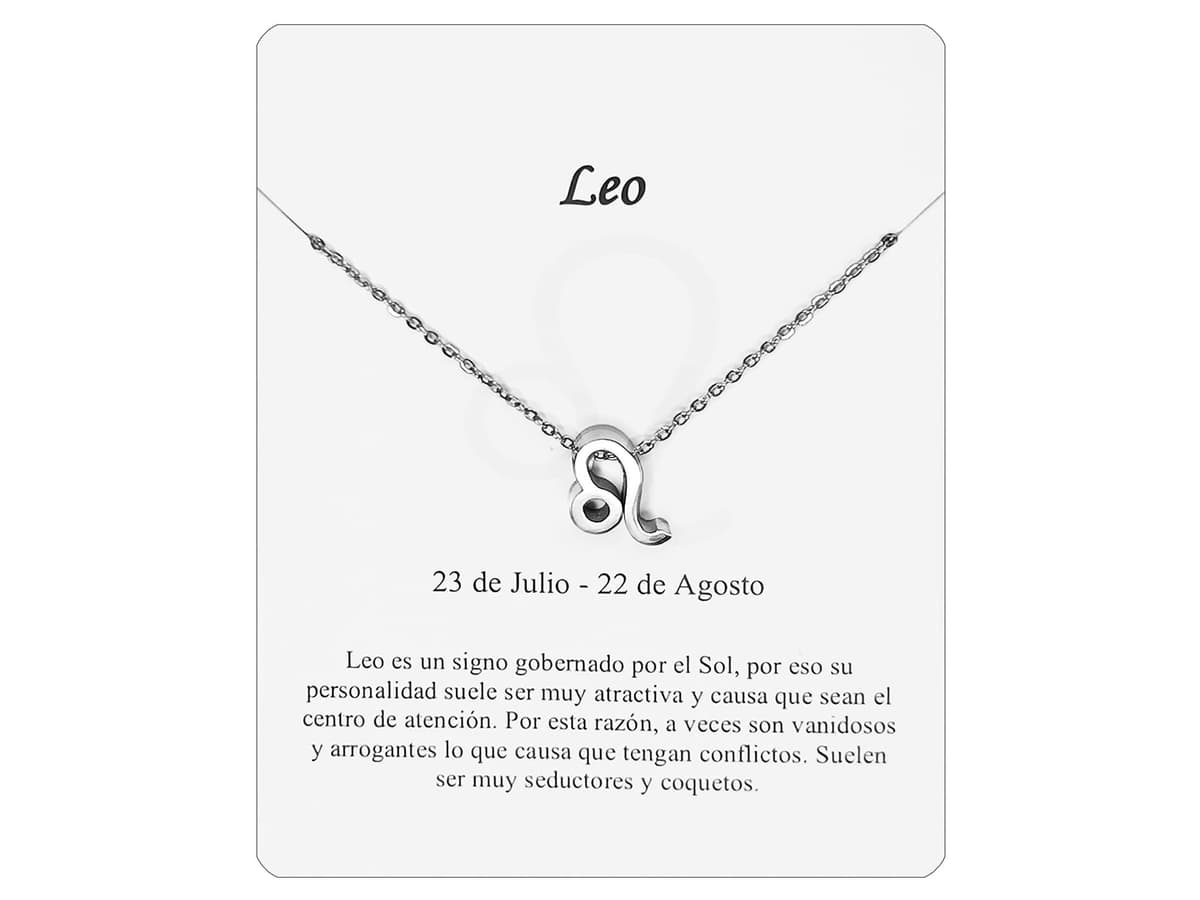 Collar Signo Zodiaco Acero Inoxidable hermosa Tarjeta Significado Signo Zodiacal Colgante Horóscopo Para mujer Regalo Cumpleaños — view 24