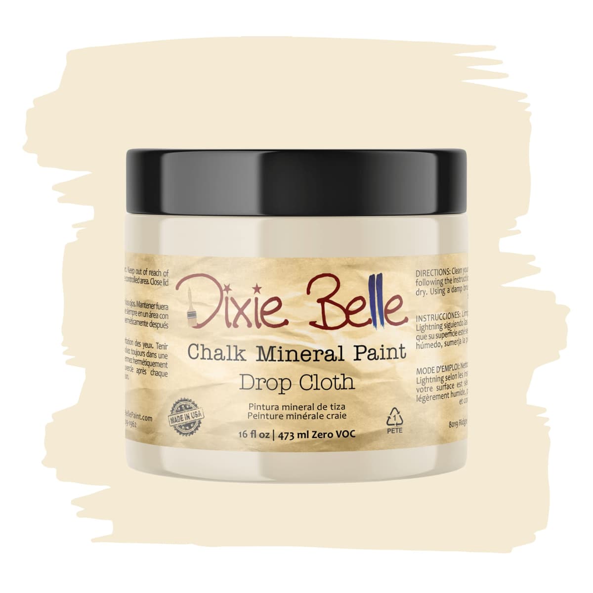 Dixie Belle Paint Company Chalk Finish Furniture Paint - Caviar (32oz) - Matte Black Chic Chalk Mineral DIY Furniture Paint — view 158