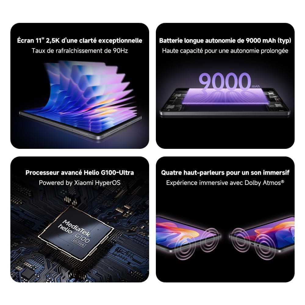 XIAOMI Redmi Pad 2 Tableta, 6 GB + 128 GB, Color Morado, versión WiFi, Pantalla LCD de 11 Pulgadas y 90 Hz, batería de 9000 mAh, versión WiFi, (Cargador Incluido) — view 3