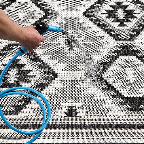 Keen Home Design Outdoor Rug - 8x10 Washable Indoor/Outdoor Rug for Patio, Balcony, Kitchen, Garden, Beach, Deck and Porch. Size: 7'9" x 10'2" — view 4