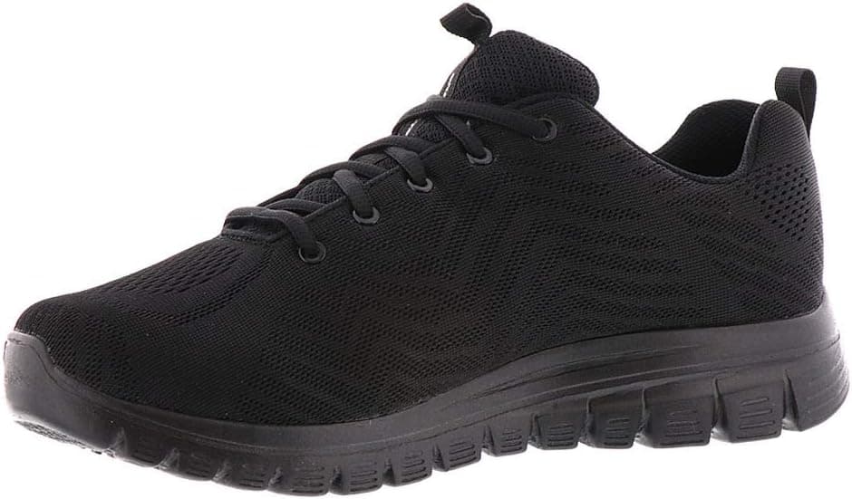 Skechers Women's Graceful Get ConnectedSneaker 5.5 UK Black Mesh Trim — view 5