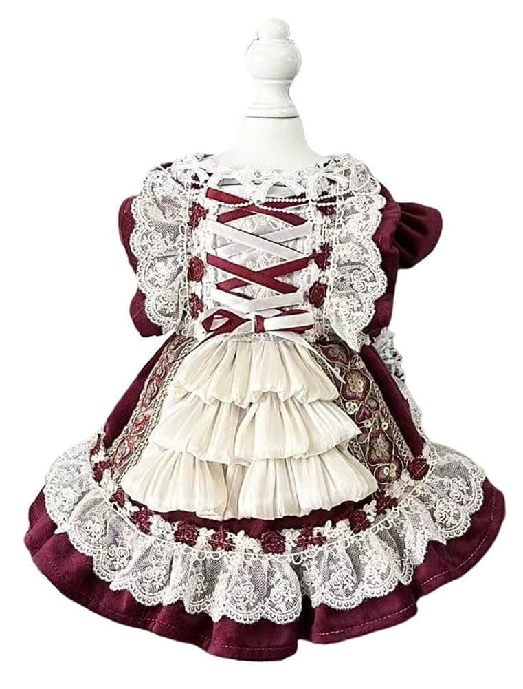 MaruPet Fashion Sweet Puppy Dog Chiffon Princess Dress for EXTRAL Small and Small Dog Pink S — view 47