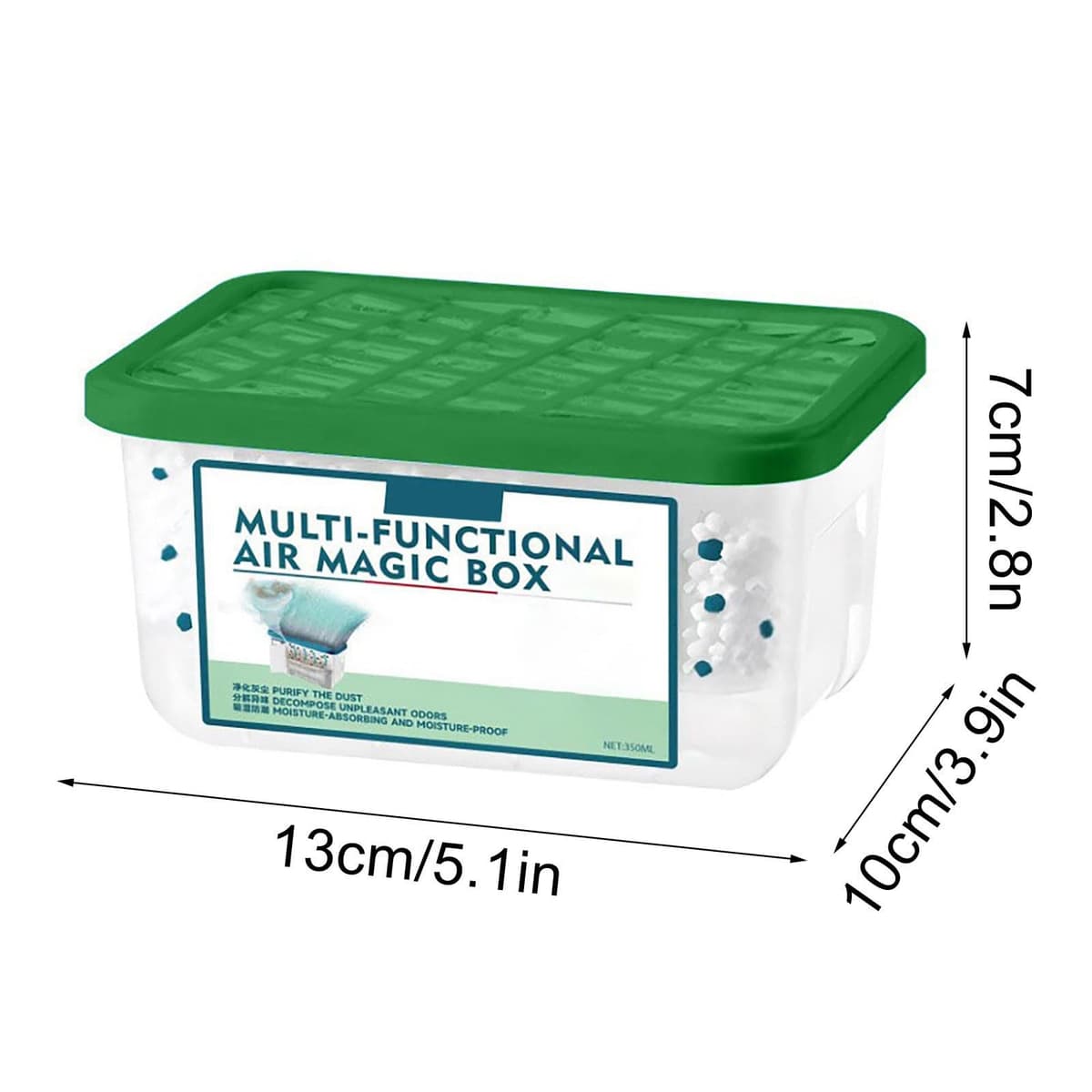 Caja mágica para eliminar el polvo en interiores, caja mágica multifuncional para purificación de aire, recolección automática de polvo y fórmula de extracto de plantas, frescura duradera para el — view 2