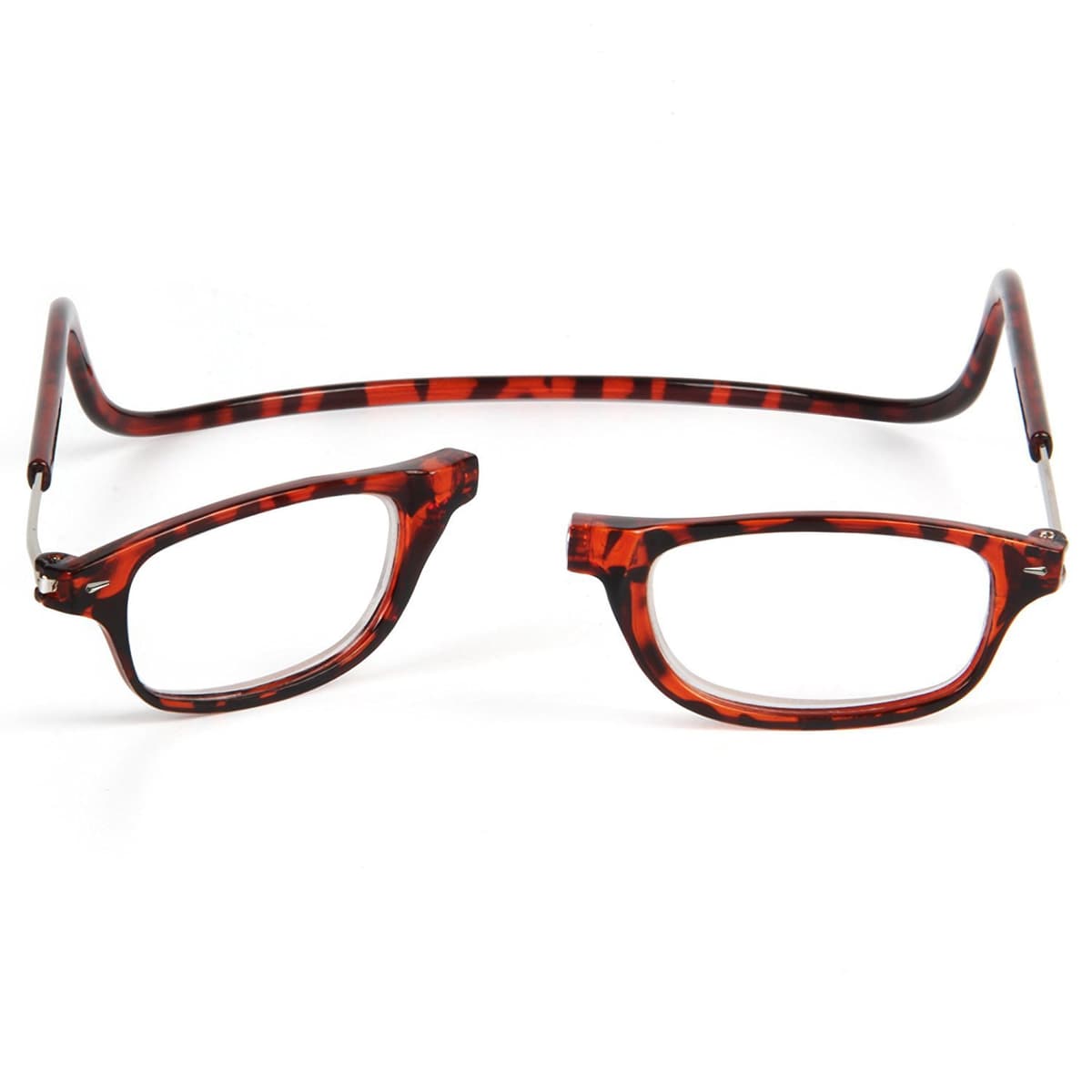 TBOC Pack: Gafas de Lectura Presbicia Vista Cansada – (Dos Unidades) Graduadas +2.00 Dioptrías Montura Marrón Carey Hombre Mujer Imantadas Plegables Lentes Aumento Leer Ver Cerca Cuello Imán — view 3