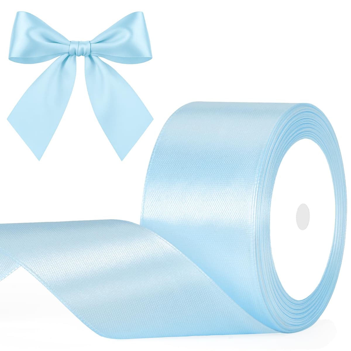 G2PLUS Baby Pink Satin Ribbons 10mm: Thick Fabric Gift Wrap Ribbons for Crafting, Party Decoration, 22m — view 12