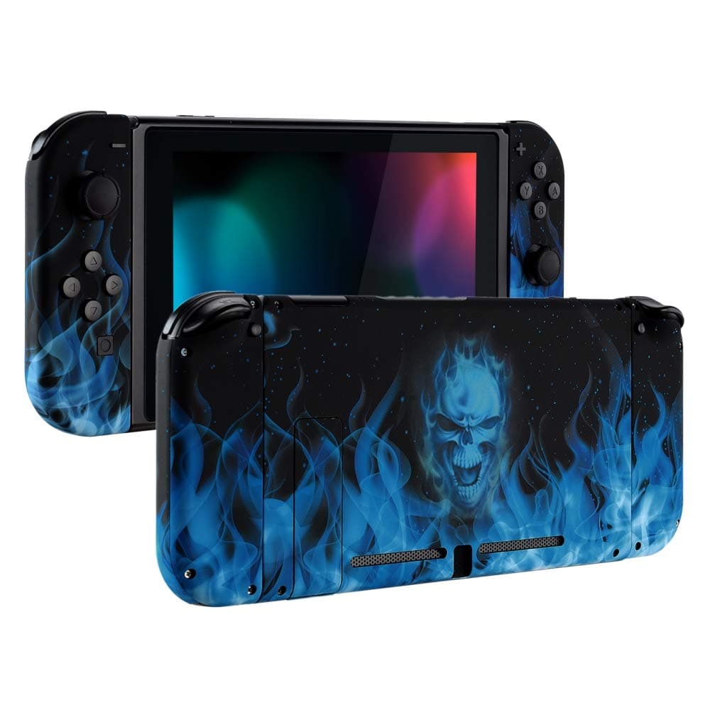 eXtremeRate Back Plate for Nintendo Switch Console, NS Joy con Handheld Controller Housing with Full Set Buttons, DIY Replacement Shell for Nintendo Switch - Chrome Gold — view 24