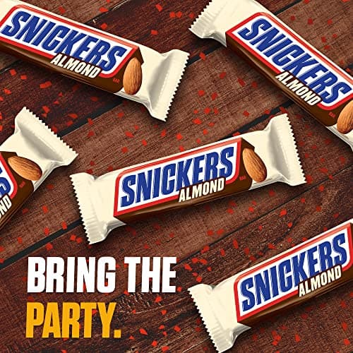 SNICKERS Candy Almond Milk Chocolate Bars Bulk Pack, 1.76 oz Bars (Pack of 24) — view 4