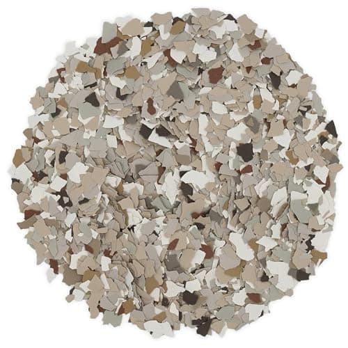 Vetta Coatings Flakes (40 lbs, 18.1kg) for Epoxy for Garages, Basements, Professional Concrete Floor Restoration, 1/4'' Vinyl Flakes Packaged in Canada (Creekbed) — view 2