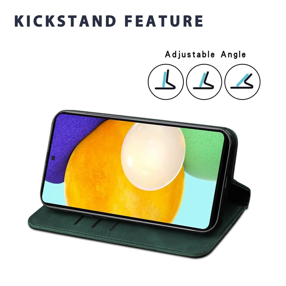 Funda para Samsung Galaxy A52 4G 5G / Galaxy A52s 5G, Funda Libro de Cuero con Ranura para Tarjeta, Wallet Flip Caso Carcasa para Samsung Galaxy A52 4G 5G / Galaxy A52s 5G (Verde) — view 6