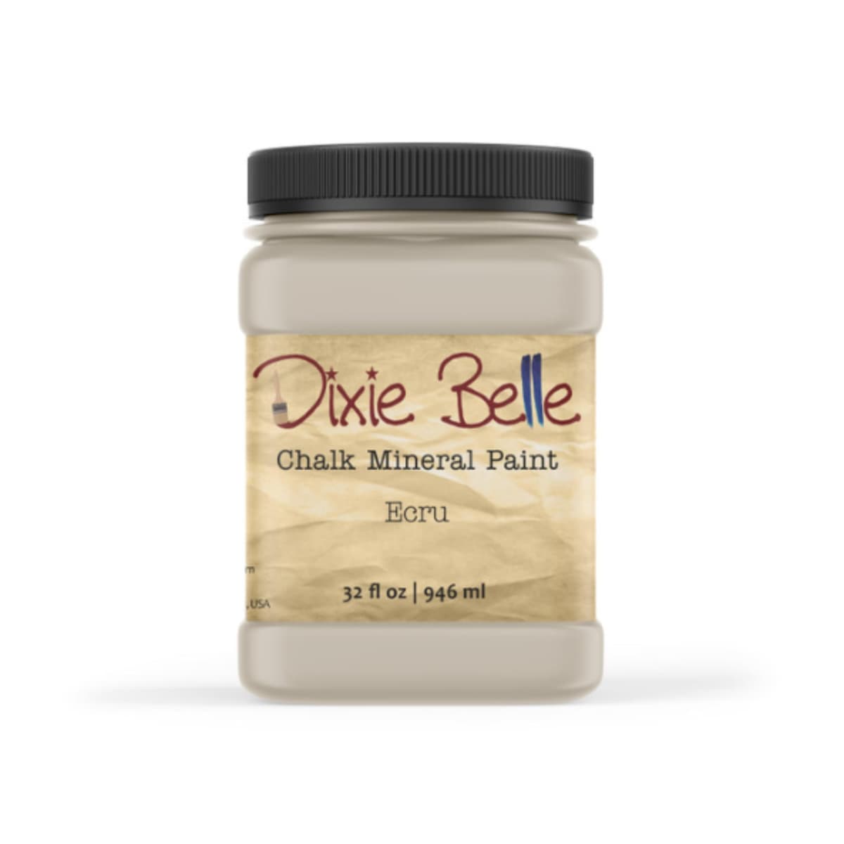Dixie Belle Paint Company Chalk Finish Furniture Paint - Caviar (32oz) - Matte Black Chic Chalk Mineral DIY Furniture Paint — view 329