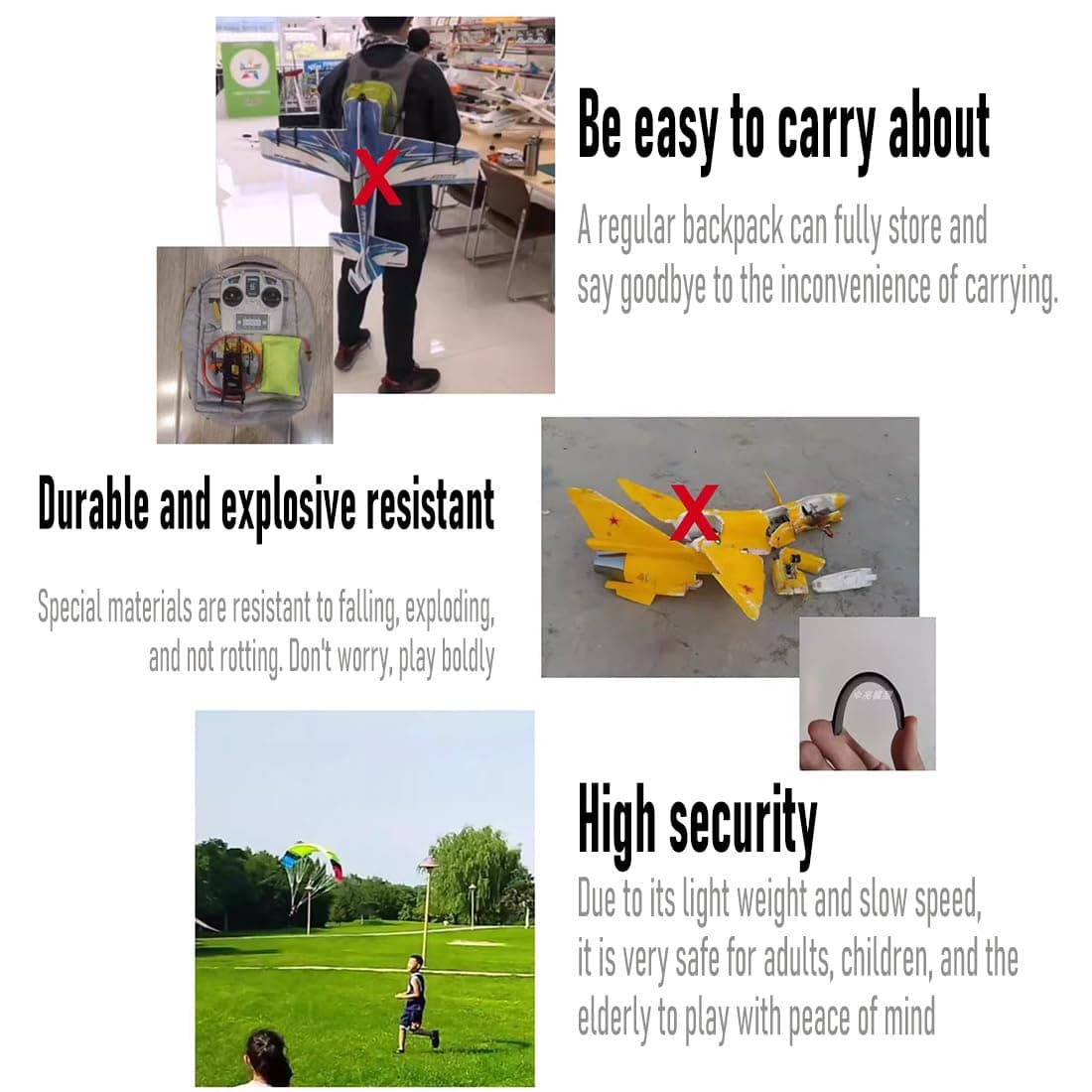 MetaHrystynx Parapente RC para adultos, mini parapente eléctrico de acrobacias RC de 2.4 G, planeador de acrobacias de envergadura de 100 cm, tela de nailon, control remoto de entrenamiento (versión — view 4