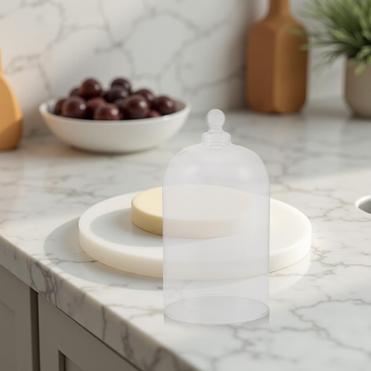 SHOWERORO Cúpula de Cristal para Masa Madre: Campana calentadora para Masa Madre para fermentación - Tarros de fermentación Tapa térmica Transparente Accesorio de Cocina para Hornear — view 5