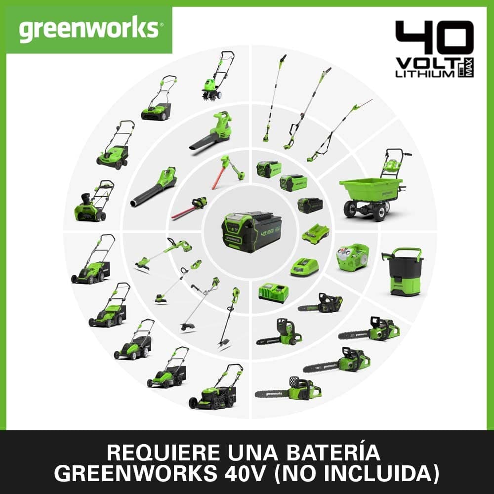 Greenworks 40V 2.6m Podadora de Pértiga, Sierras Telescópicas Eléctrica, Barra de 8 Pulgada (20 cm), Velocidad de Cadena 8 m/s, Autoengrasado, Batería 40V 2Ah y Cargador, Garantía de 3 Años,G40PSFK2 — view 5