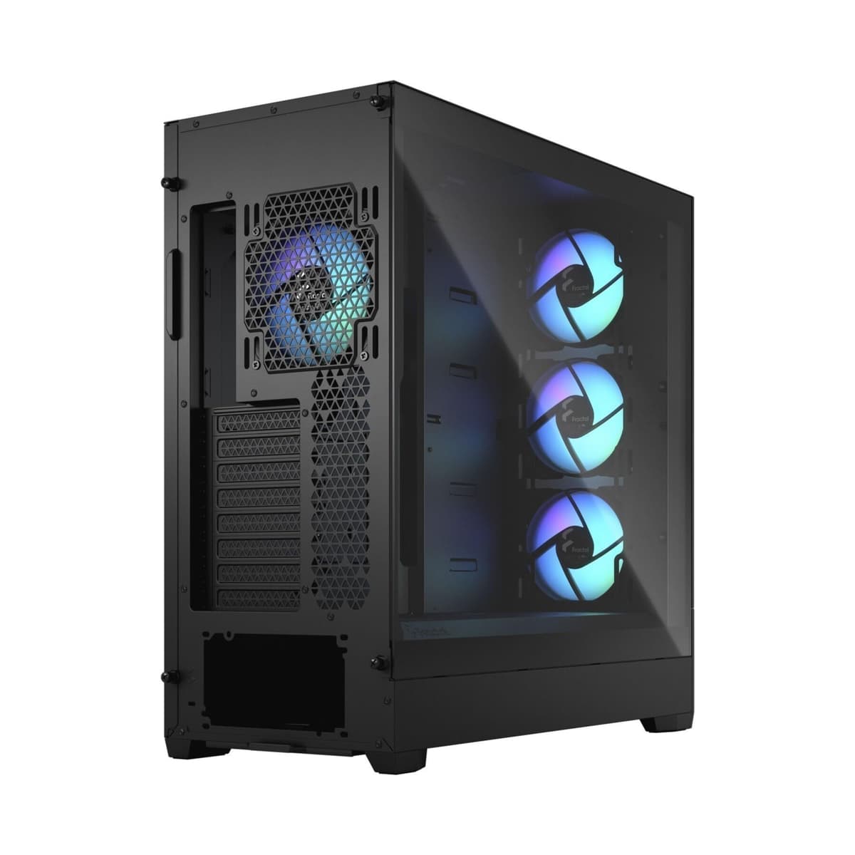 Fractal Design Pop XL Air RGB Black - Tempered Glass Clear Tint - Honeycomb Mesh Front – TG side panel - Four 120 mm Aspect 12 RGB fans included – E-ATX High Airflow Full Tower PC Gaming Case — view 4
