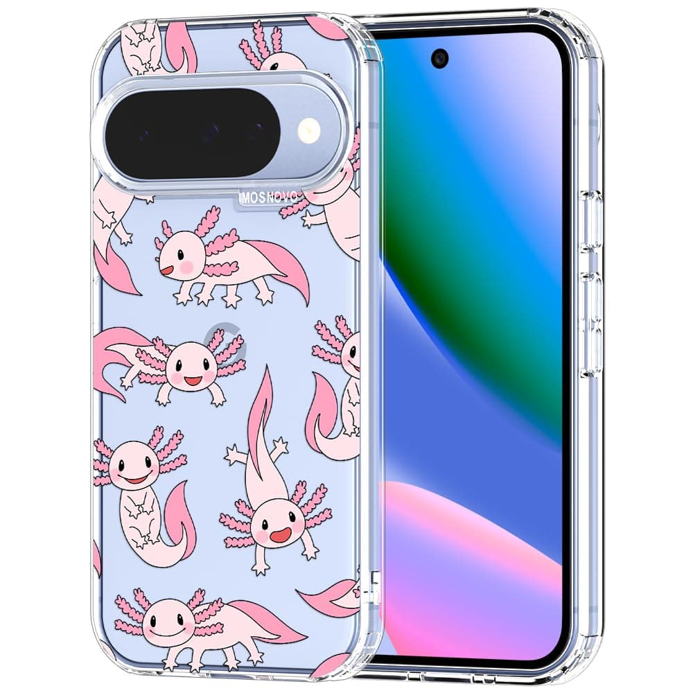 MOSNOVO Case for Google Pixel 9 & Pixel 9 Pro, [Buffertech 6.6ft Military-Grade Drop Protection] [Anti Peel Off Tech] Clear TPU Bumper Phone Case Cover Design - Eucalyptus — view 131