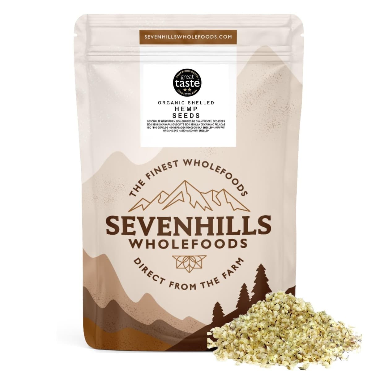 Sevenhills Wholefoods Semilla De Cáñamo Peladas Crudas Orgánico 500g