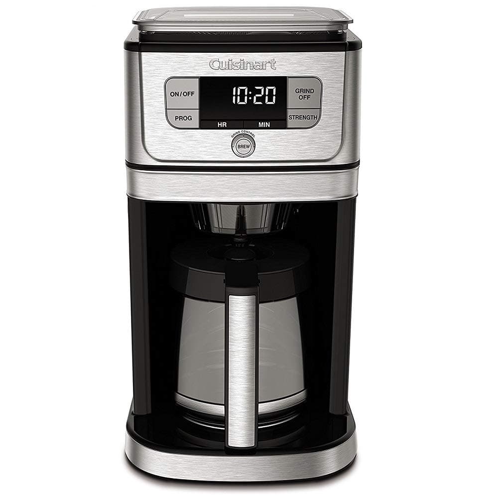 Cuisinart Automatic Grind & Brew 12-Cup Coffee Maker with Blade Grinder, Programmable Coffee Machine Glass Carafe with 1-4 Cup Setting, Brew Pause, Grind-Off Option, DGB-400NAS, Black/Stainless Steel — view 7
