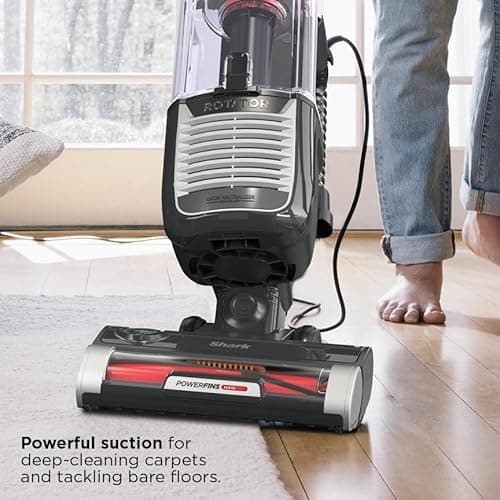 Shark ZU102 Rotator Pet Upright Vacuum with PowerFins HairPro & Odor Neutralizer Technology, Charcoal, 2.9 L Dust Cup — view 2