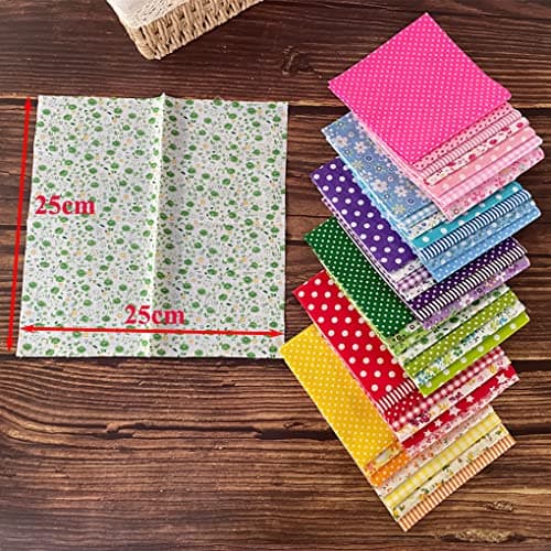 Jukway 42PCS Cotton Fabric Bundles, 10"x10" Cotton Fabric Patchwork Squares Floral Patterns Printed Arts Craft DIY Cloths for Sewing Quilting Decoration, Scrapbooking, Handwork (25x25 cm - 42PCS) — view 2