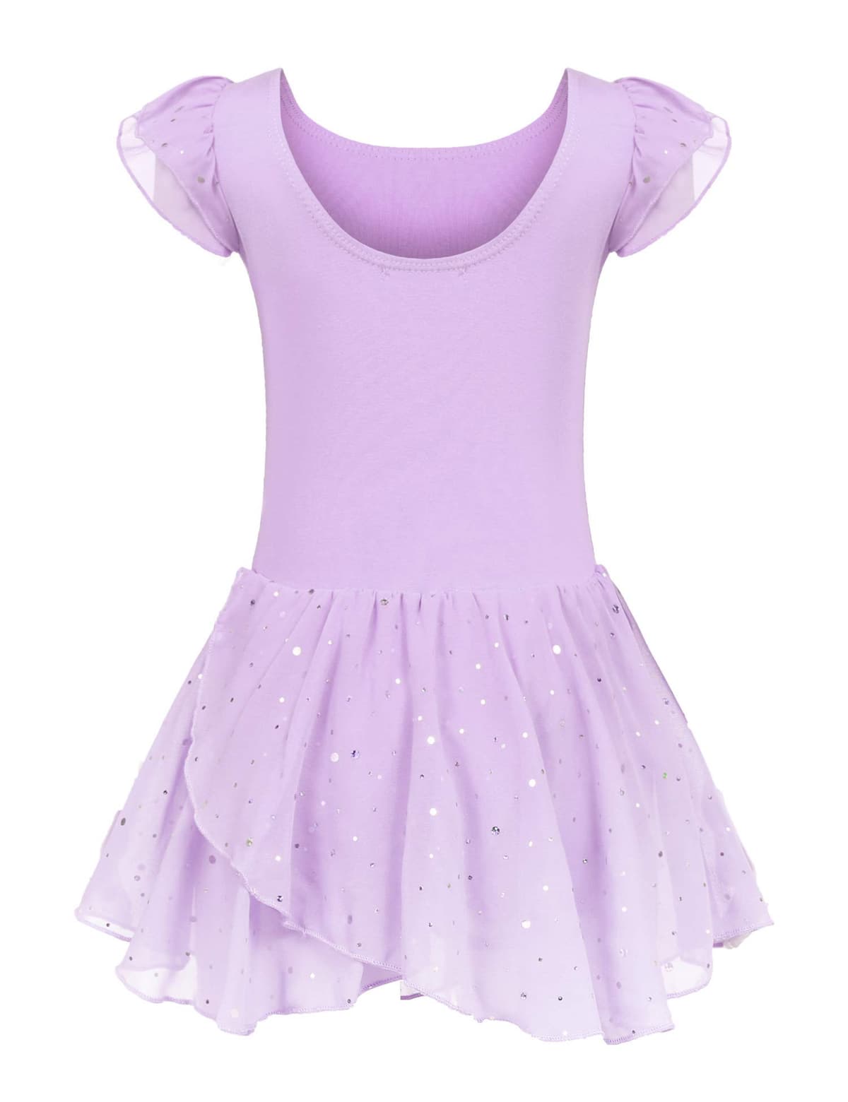 Trudge Ropa de Ballet para Niñas - Vestido Manga Corta de Algodón con Leotardo y Falda Tutú - Traje de Baile — view 20