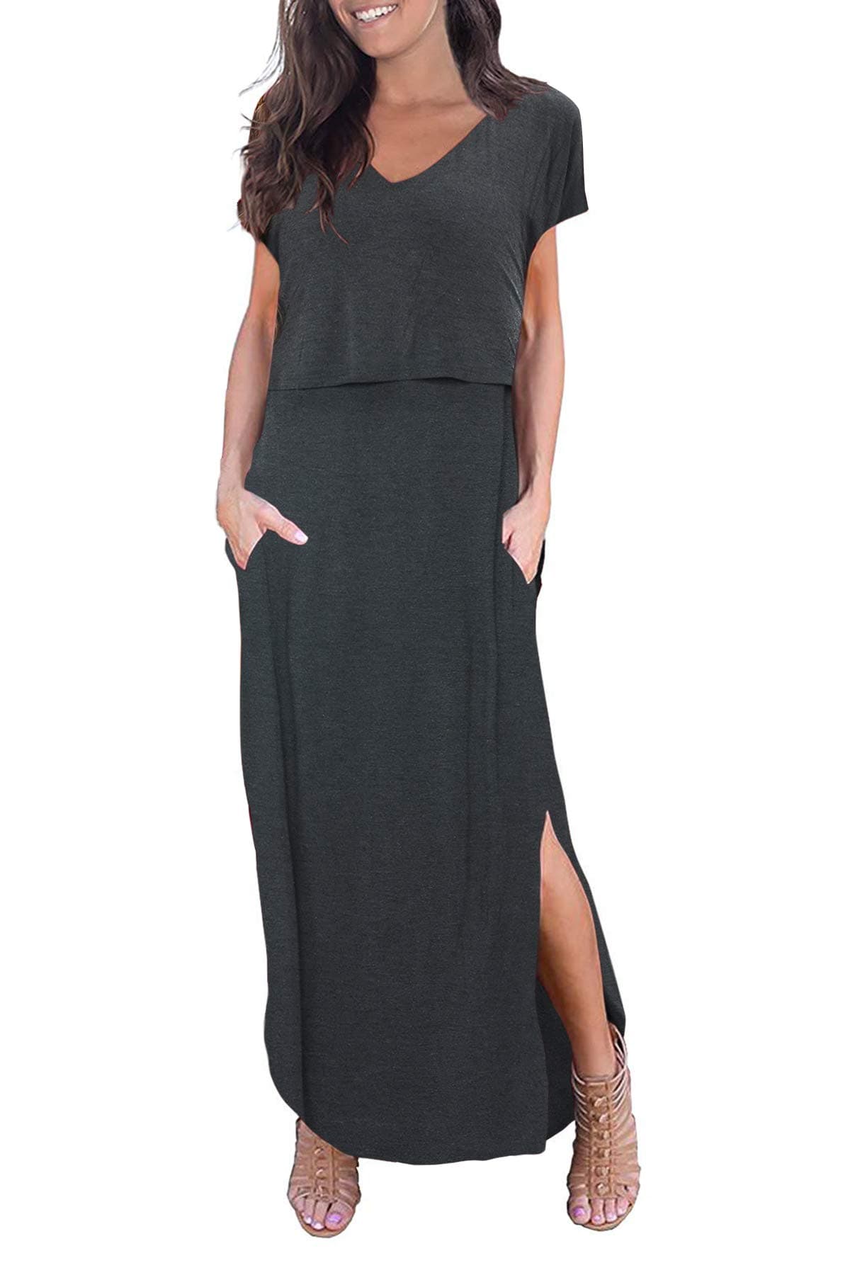 Smallshow Maternity Clothing Tops Side Ruched Pregnancy Clothes for Women 3-Pack — view 21