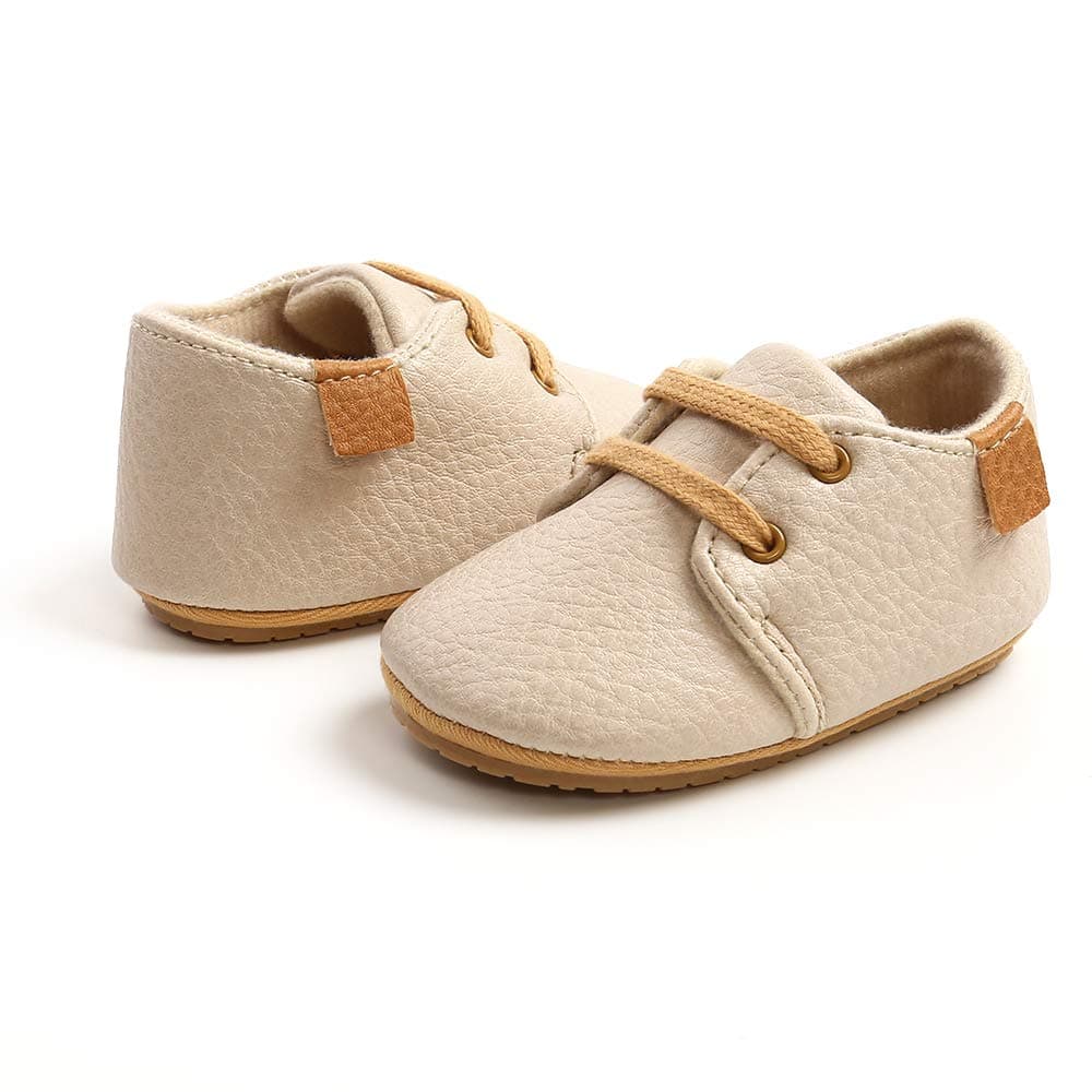 RVROVIC Baby Boys Girls Sneakers Anti-Slip Oxford Loafer Flats Infant Toddler PU Leather Soft Sole Baby Shoes — view 3