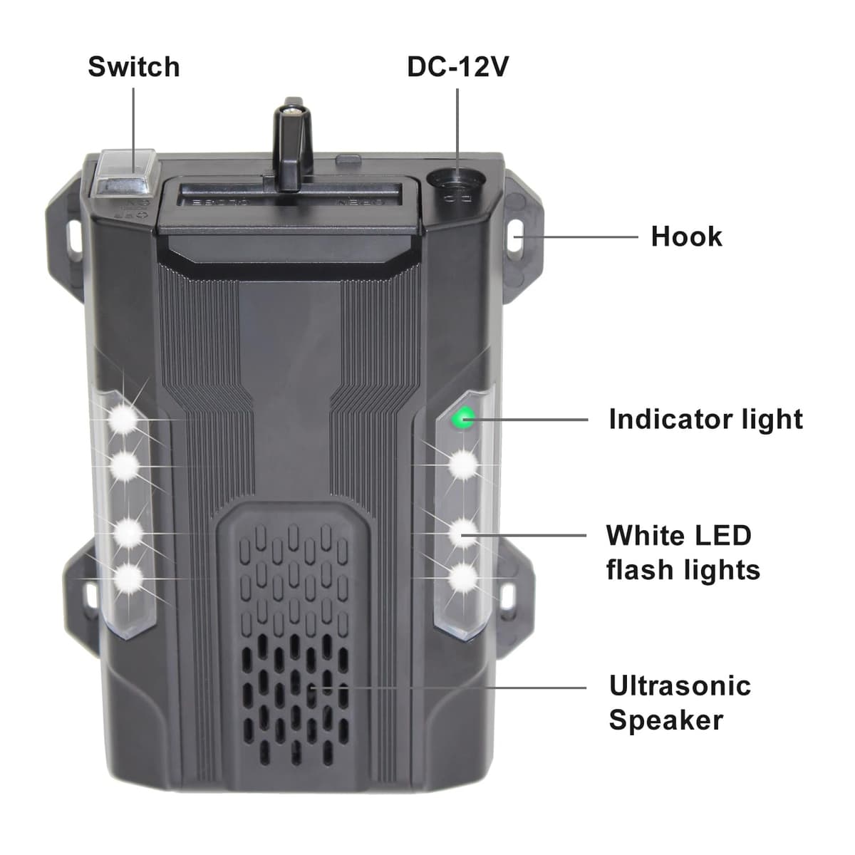 2X Repelente de martas para Coche: Ultrasonidos y Luces Intermitentes, Protección eficaz a Largo Plazo contra martas, Conexión a batería de Coche de 12V, Dispositivo automático de Repelente — view 3