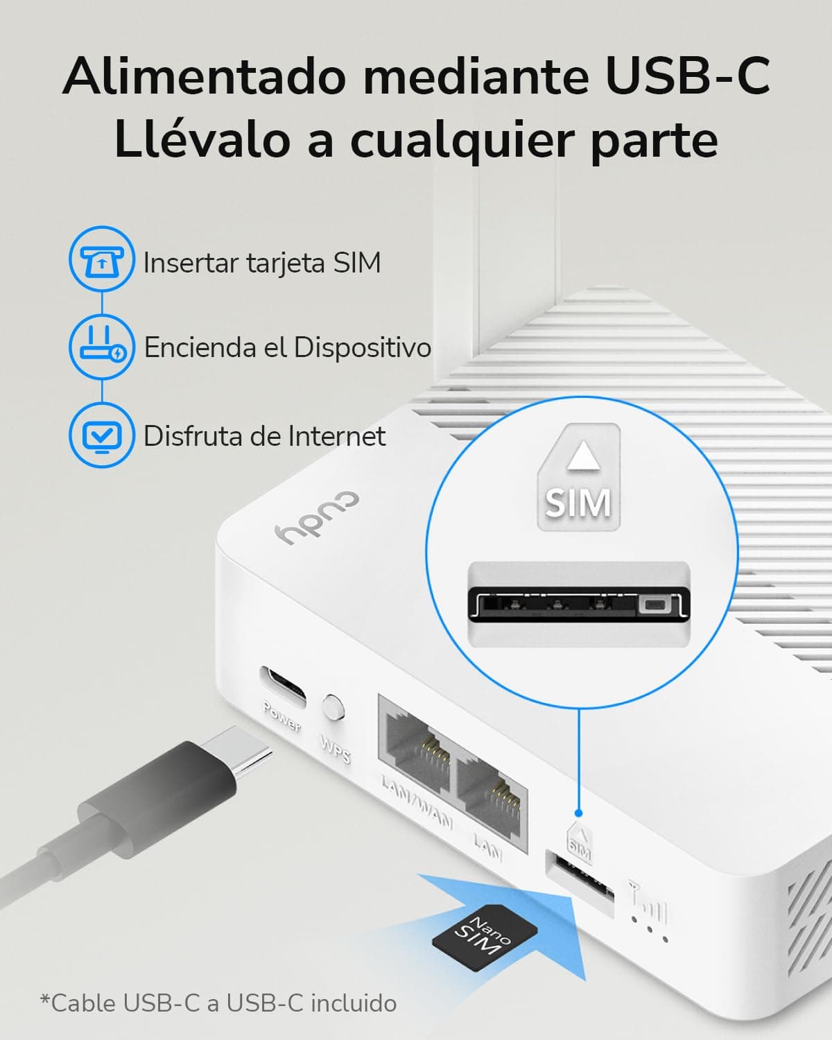 Cudy Nuevo LT300 Router 4G SIM LTE WiFi 300Mbps, Router con Tarjeta SIM, Compatible con Todos los operadores, 2×2 MIMO, Sin Necesidad de Configuración, OpenVPN, WireGuard — view 4