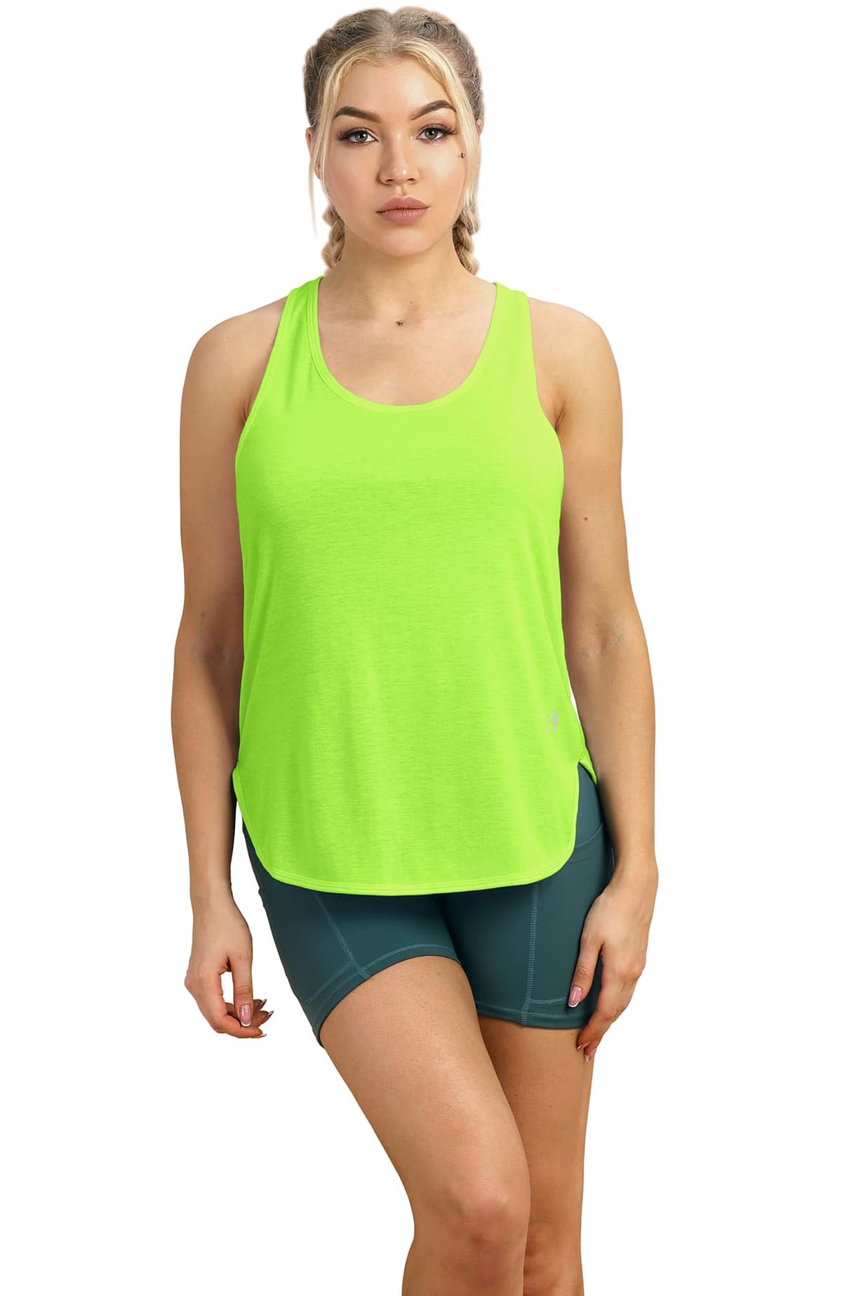 icyzone Camiseta sin Mangas de Fitness para Mujer Racerback Chaleco Deportivo — view 2