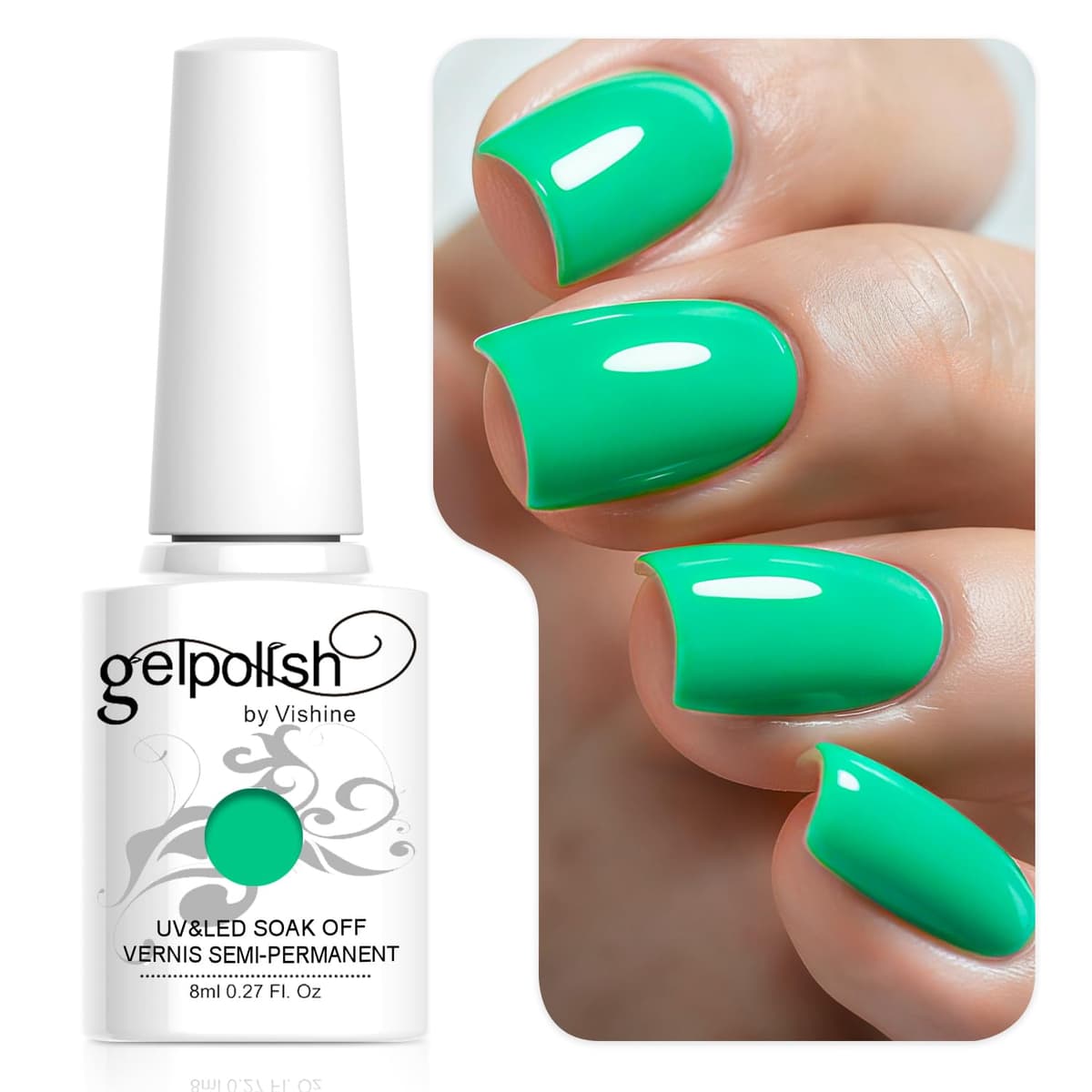 Vishine 15ml Semipermanente Esmalte de uñas en gel Soak-off UV LED Manicure Barniz Geles DIY Salon Neon Pink # 2039 — view 29