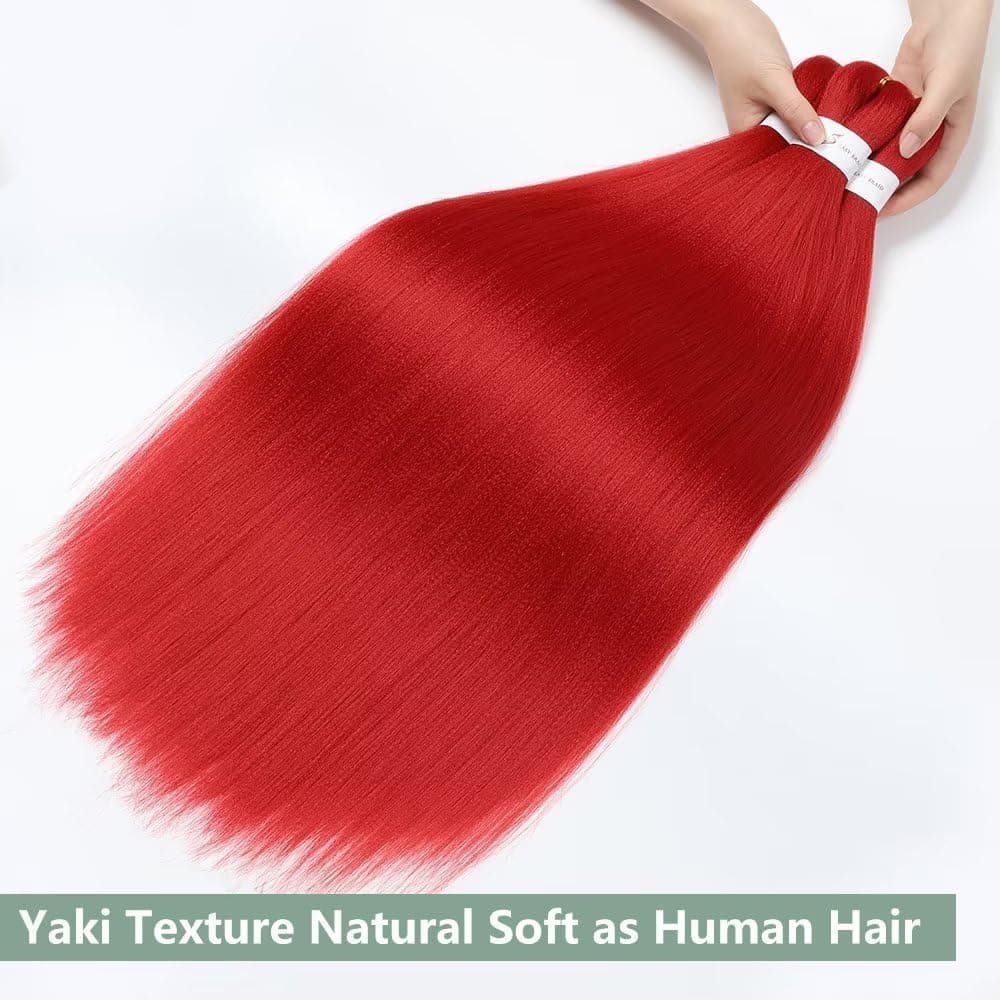 YDDM Capelli Per Treccine Africane Morado Extension Treccine Texture Yaki Easy Install per Principianti 32 Pollici 3 Pezzi Capelli Leggeri e Naturali per Box Braids, Twist e Crochet — view 53