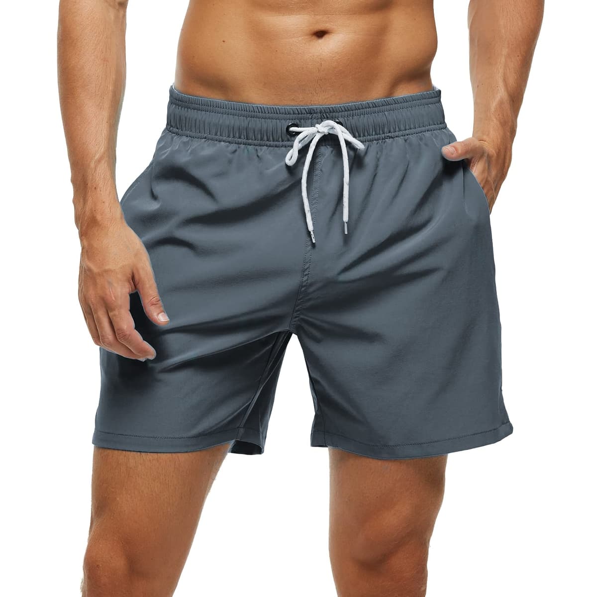 Bañador Hombre 2 en 1 Bañador de Secado Rápido con Forro de Malla y Cordón de Ajuste para Playa Bañador Casual Impermeable para Piscina Verano — view 17