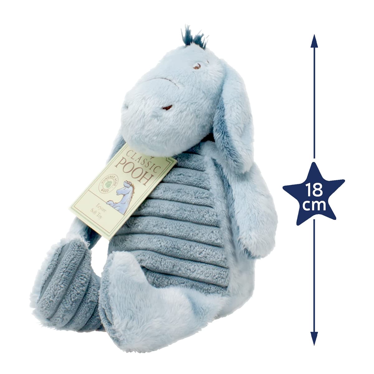 Classic Winnie the Pooh & Friends - Eeyore - Cuddly Donkey - Great as Gift for Newborn Baby, Children and Toddlers - Soft Toy by Rainbow Designs — view 3
