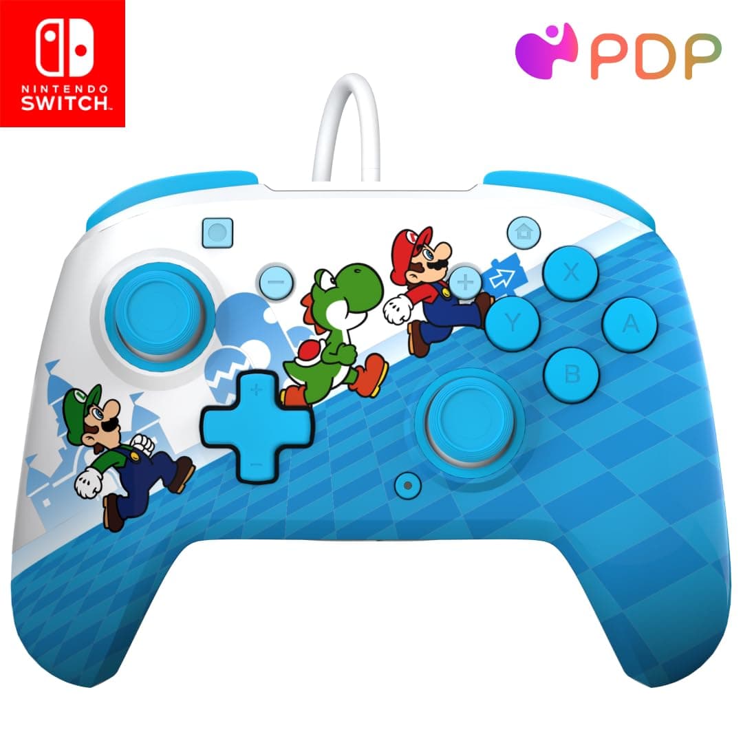 PDP Afterglow Wave Wireless Pro Controller with Full Motion for Nintendo Switch, Nintendo Switch - OLED Model, 8 RGB LED Lighting Zones, 30 Foot Range, 20 Hour Rechargeable Battery White — view 13