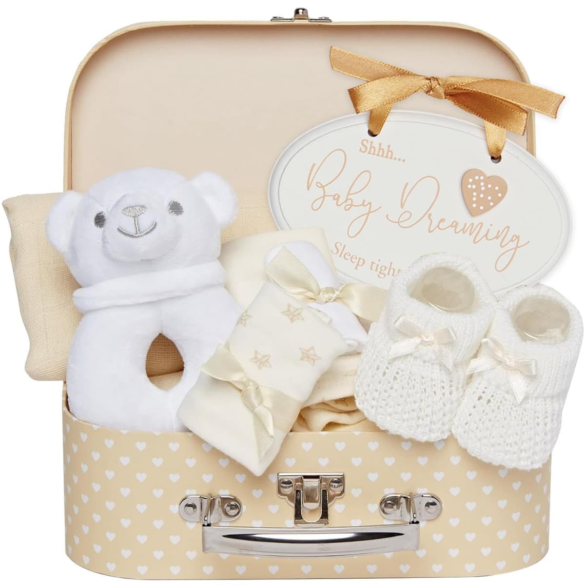 Baby Box Shop Newborn Baby Boy Gift Set Premium Gift-Ready Hamper with Rattle, Photo Frame, Muslin Cloth & Newborn Essentials in a Blue Keepsake Box - Ideal as Baby Shower Gifts for New Born Boys — view 10